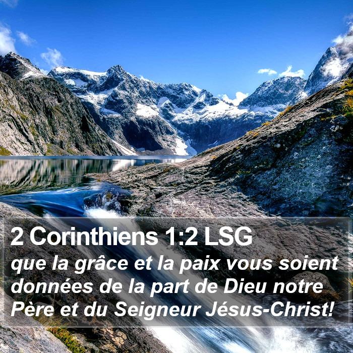 2 Corinthiens 1:2 LSG Bible Study