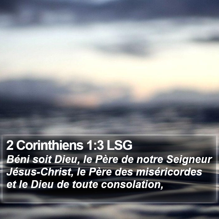 2 Corinthiens 1:3 LSG Bible Study