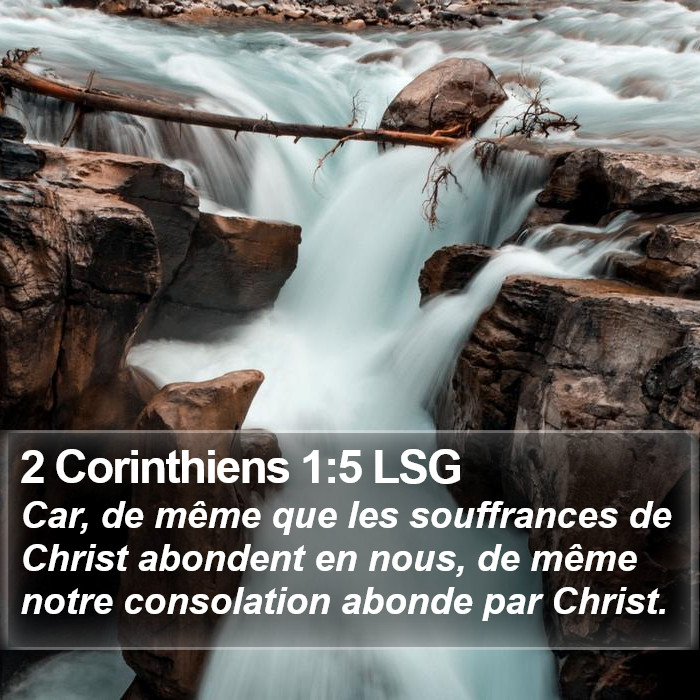 2 Corinthiens 1:5 LSG Bible Study