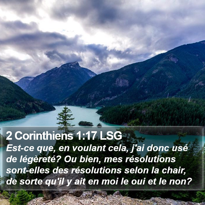 2 Corinthiens 1:17 LSG Bible Study