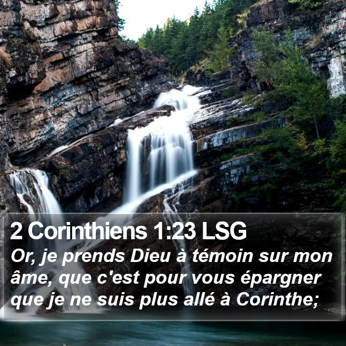 2 Corinthiens 1:23 LSG Bible Study