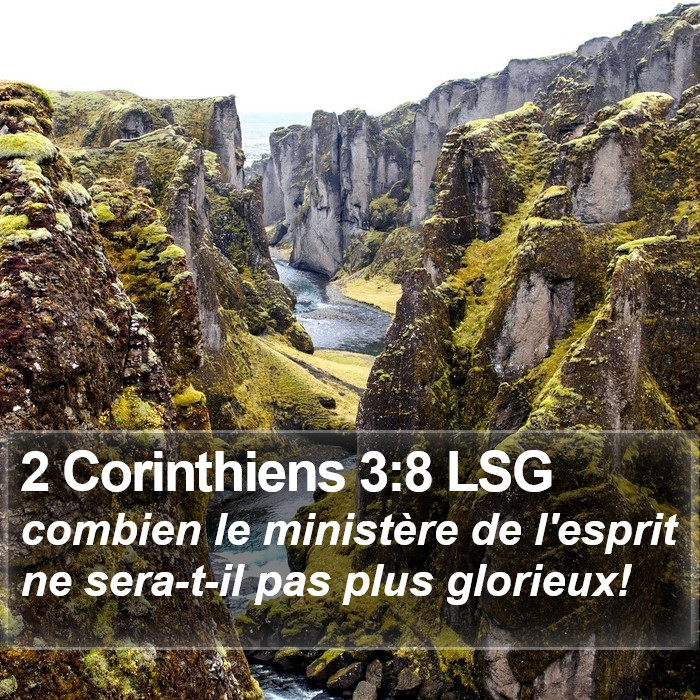 2 Corinthiens 3:8 LSG Bible Study