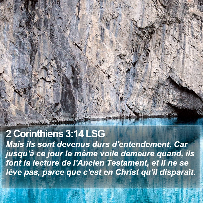 2 Corinthiens 3:14 LSG Bible Study