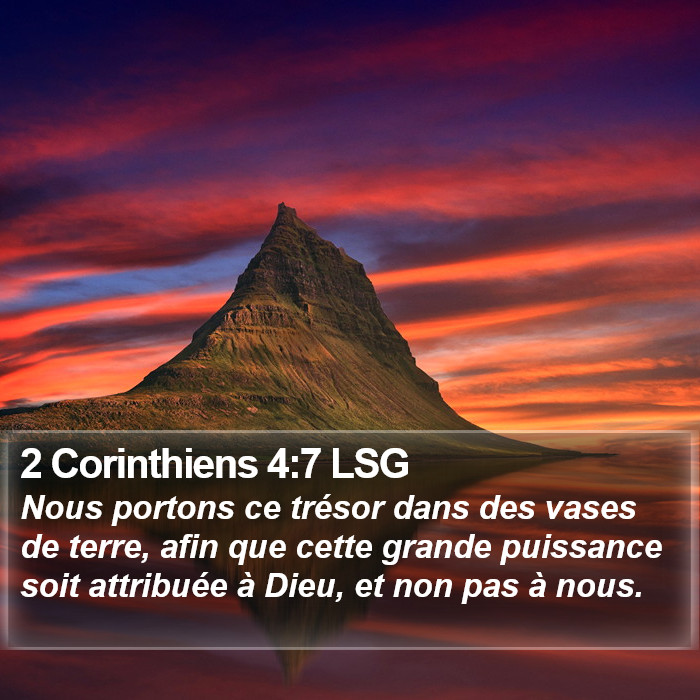 2 Corinthiens 4:7 LSG Bible Study