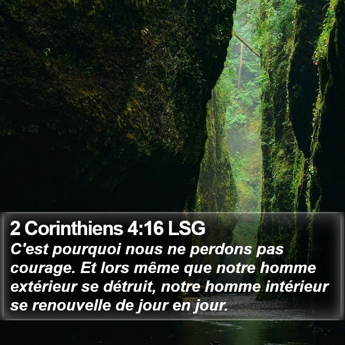 2 Corinthiens 4:16 LSG Bible Study