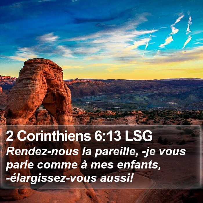 2 Corinthiens 6:13 LSG Bible Study