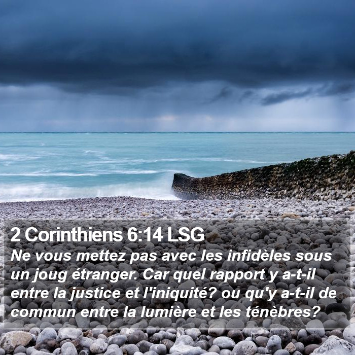 2 Corinthiens 6:14 LSG Bible Study