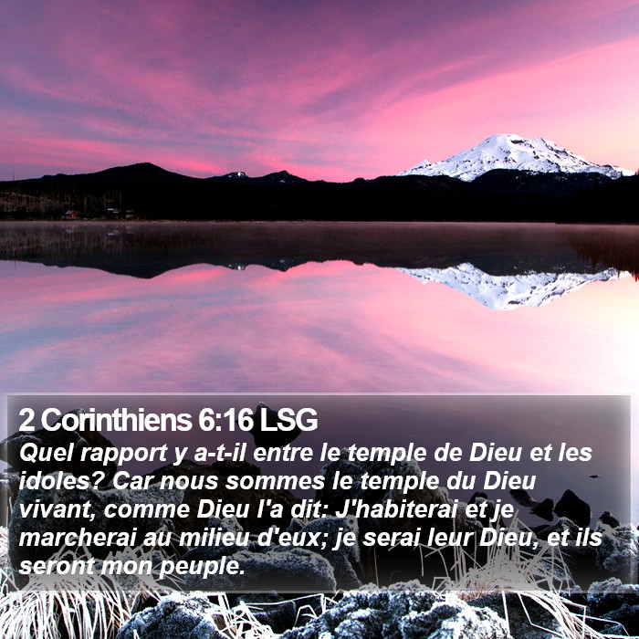 2 Corinthiens 6:16 LSG Bible Study