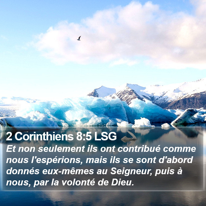 2 Corinthiens 8:5 LSG Bible Study