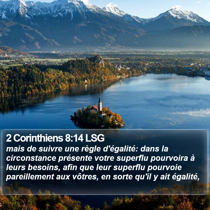 2 Corinthiens 8:14 LSG Bible Study