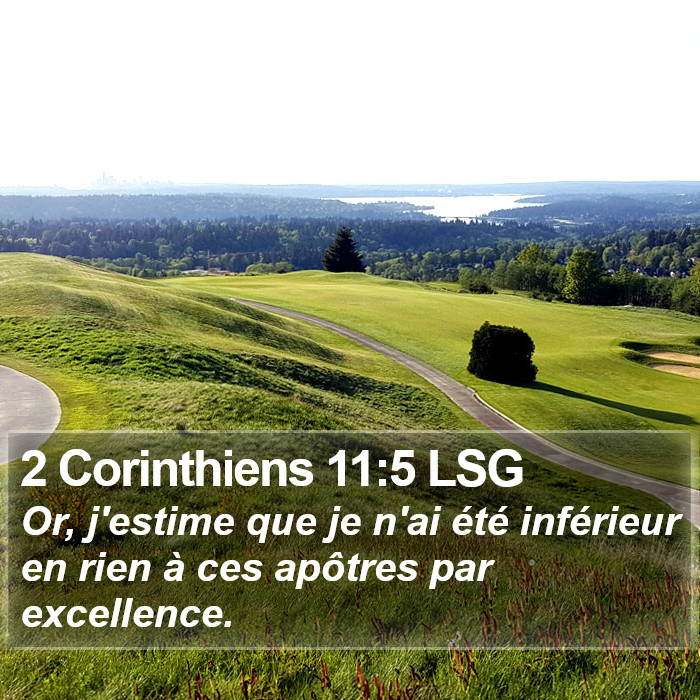 2 Corinthiens 11:5 LSG Bible Study