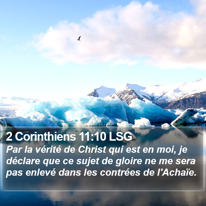 2 Corinthiens 11:10 LSG Bible Study
