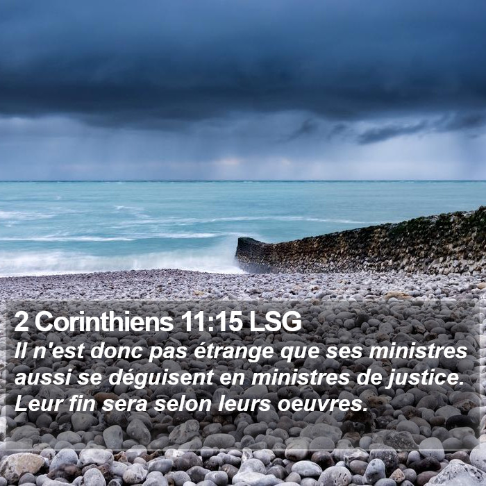 2 Corinthiens 11:15 LSG Bible Study