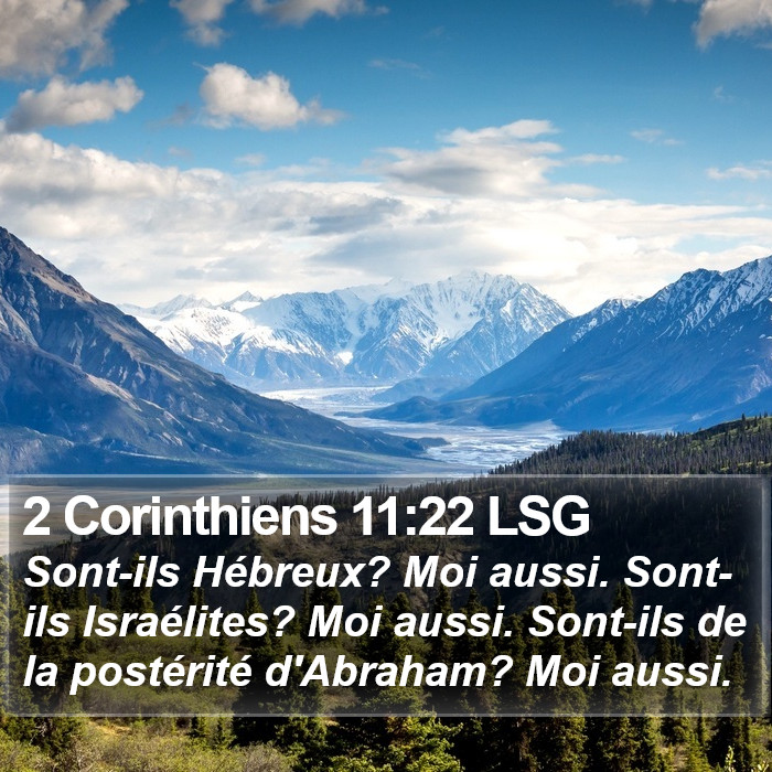 2 Corinthiens 11:22 LSG Bible Study