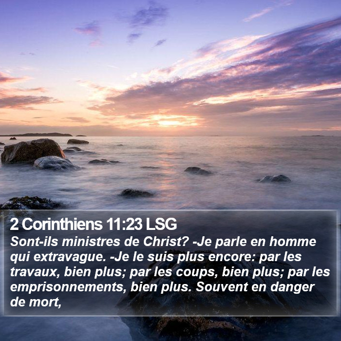 2 Corinthiens 11:23 LSG Bible Study