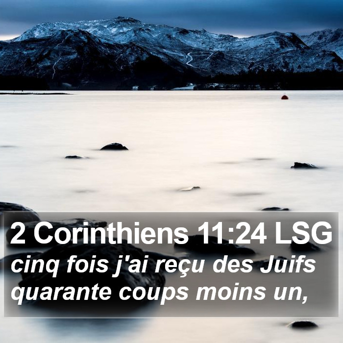 2 Corinthiens 11:24 LSG Bible Study