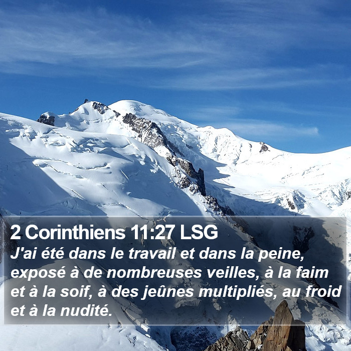 2 Corinthiens 11:27 LSG Bible Study