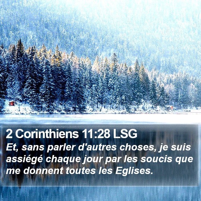 2 Corinthiens 11:28 LSG Bible Study