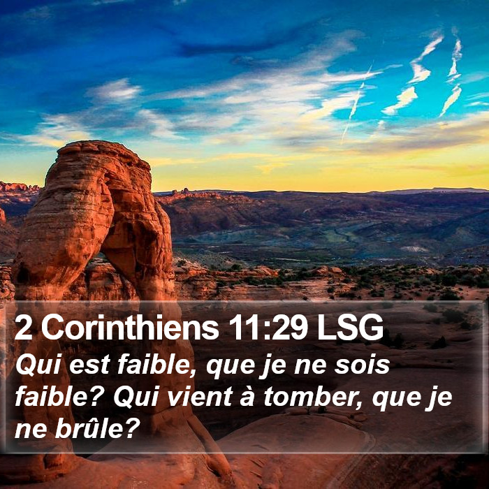 2 Corinthiens 11:29 LSG Bible Study