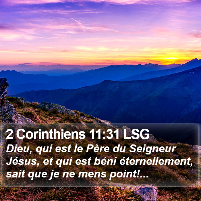 2 Corinthiens 11:31 LSG Bible Study