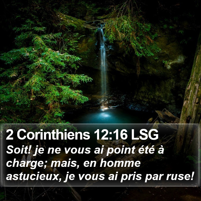 2 Corinthiens 12:16 LSG Bible Study