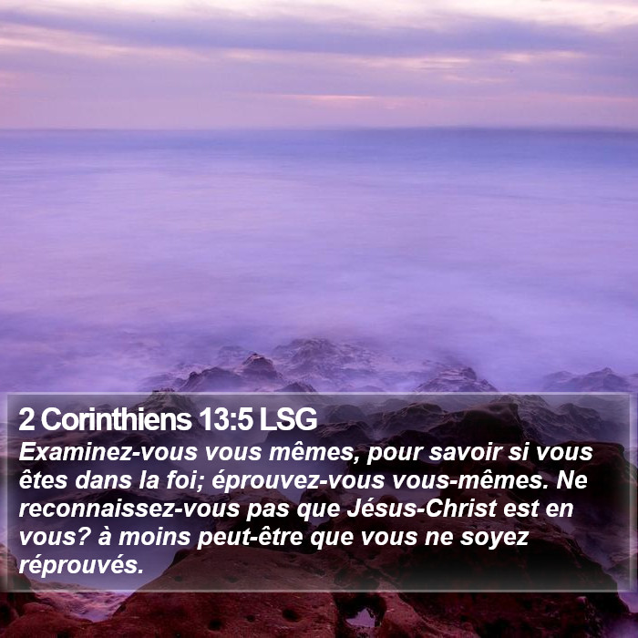 2 Corinthiens 13:5 LSG Bible Study
