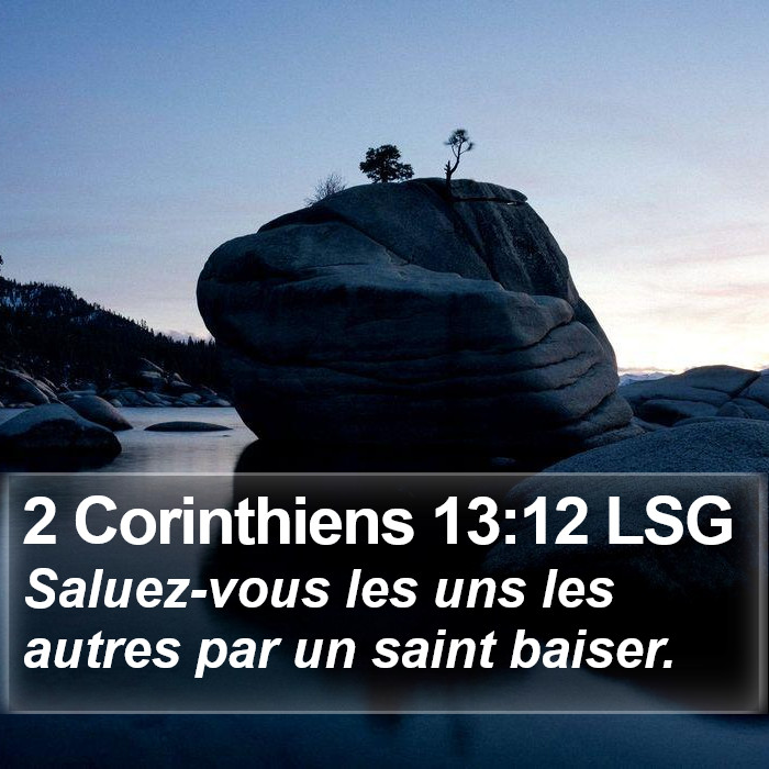 2 Corinthiens 13:12 LSG Bible Study