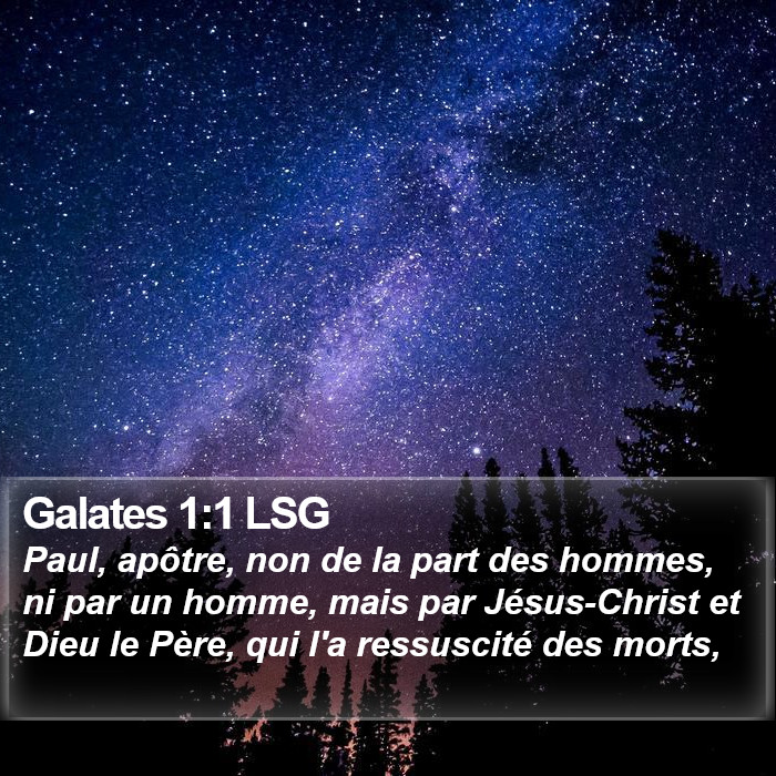 Galates 1:1 LSG Bible Study