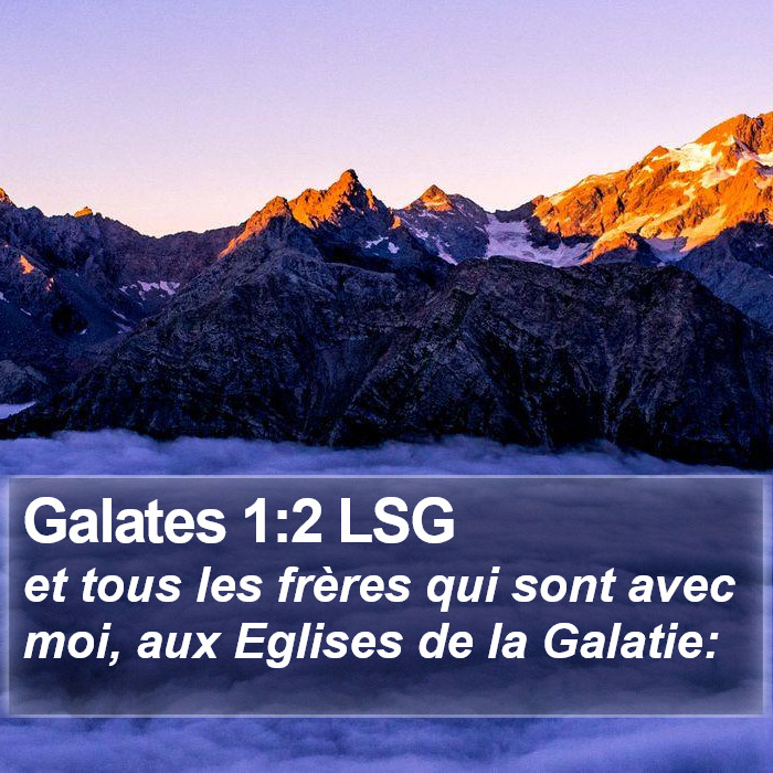 Galates 1:2 LSG Bible Study