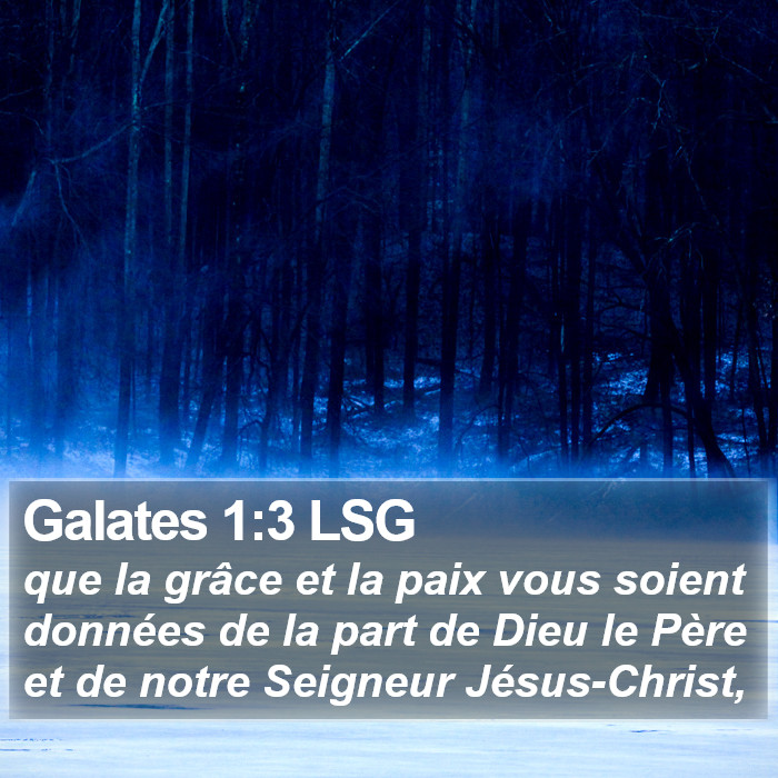 Galates 1:3 LSG Bible Study