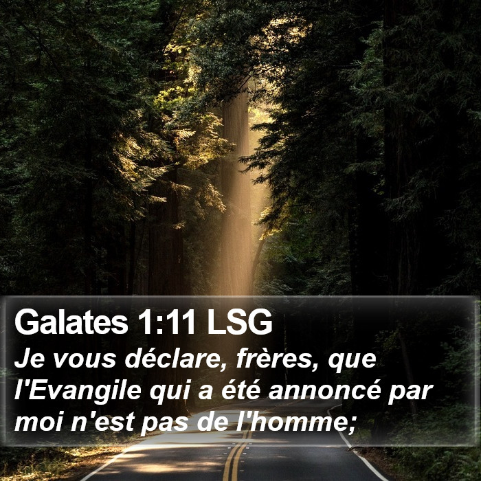 Galates 1:11 LSG Bible Study