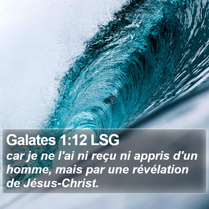 Galates 1:12 LSG Bible Study