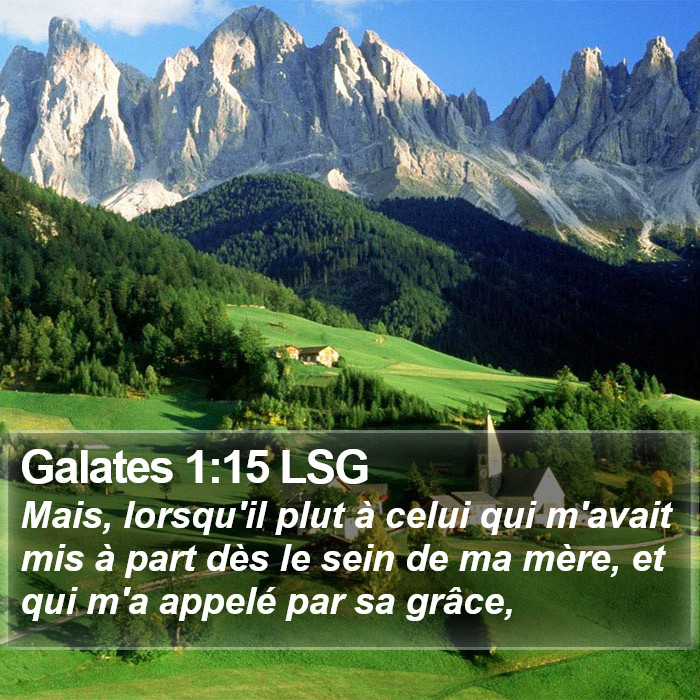 Galates 1:15 LSG Bible Study