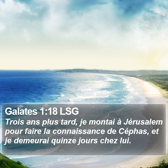 Galates 1:18 LSG Bible Study