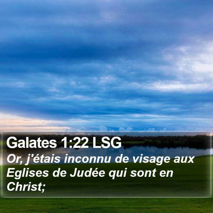 Galates 1:22 LSG Bible Study