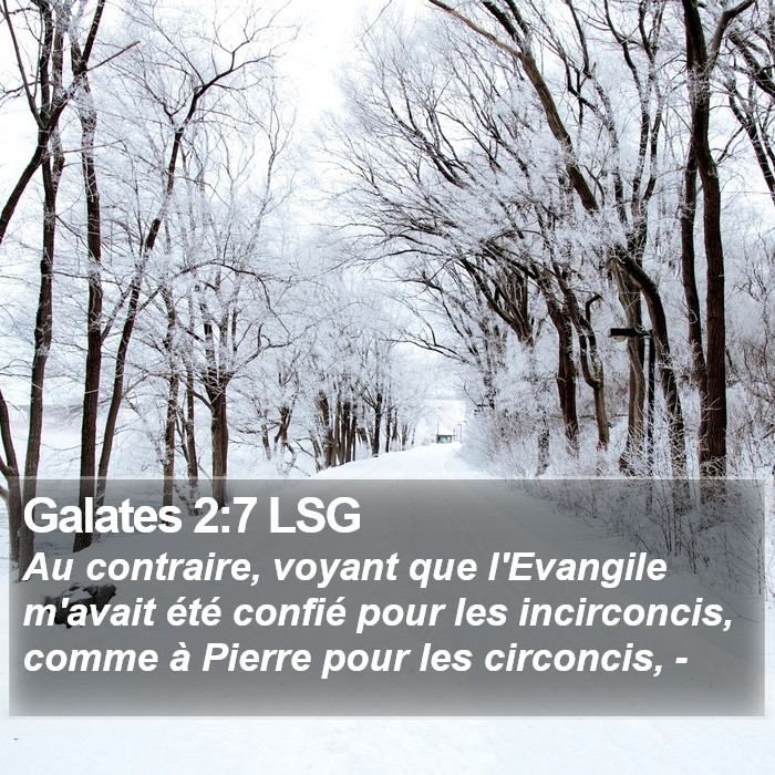 Galates 2:7 LSG Bible Study