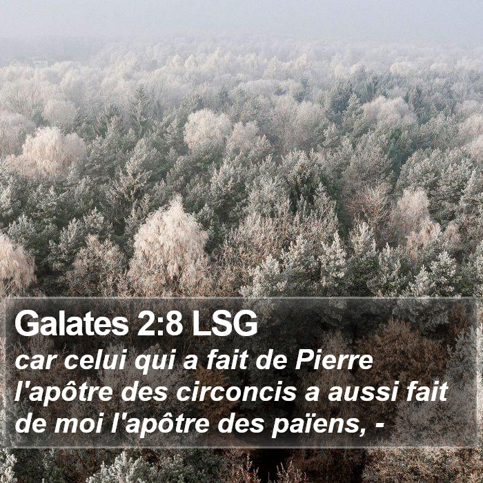 Galates 2:8 LSG Bible Study