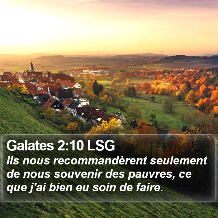 Galates 2:10 LSG Bible Study