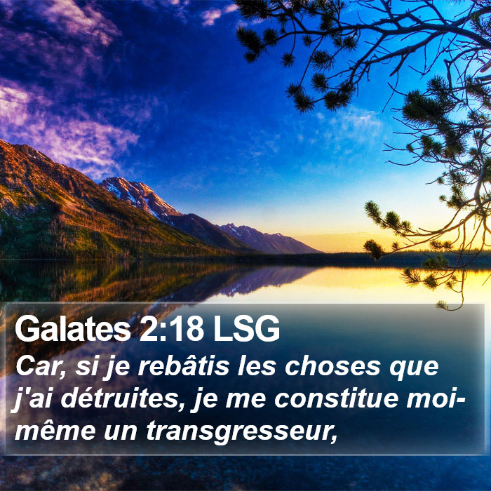 Galates 2:18 LSG Bible Study