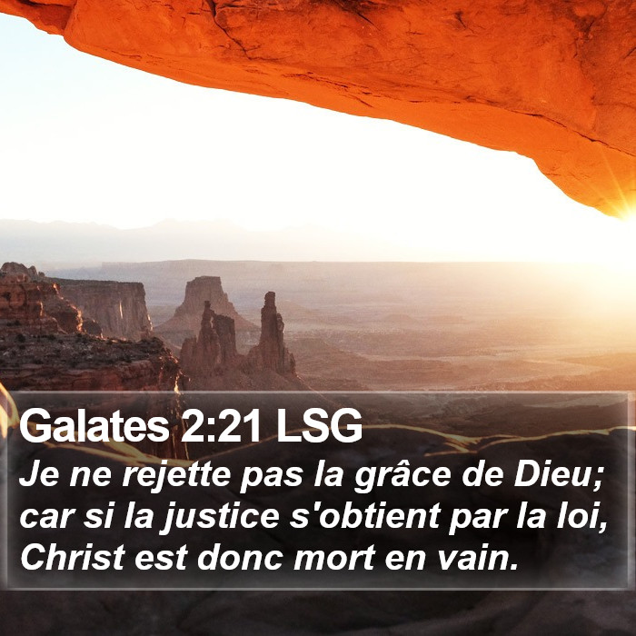 Galates 2:21 LSG Bible Study