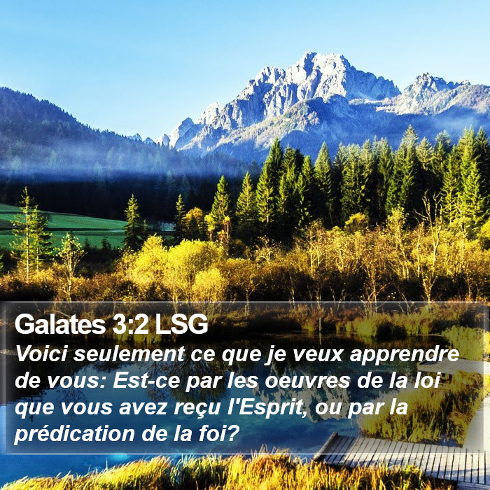 Galates 3:2 LSG Bible Study