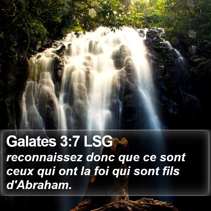 Galates 3:7 LSG Bible Study