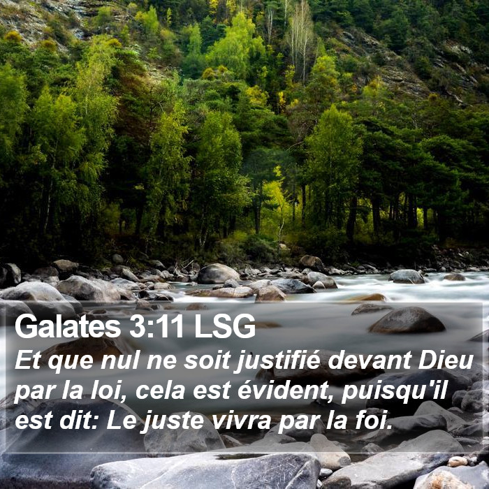 Galates 3:11 LSG Bible Study