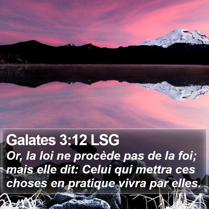 Galates 3:12 LSG Bible Study