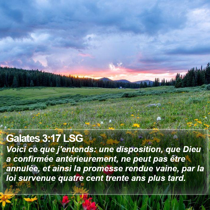 Galates 3:17 LSG Bible Study