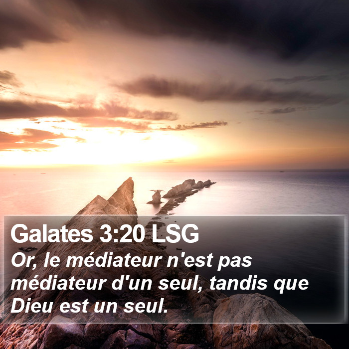 Galates 3:20 LSG Bible Study