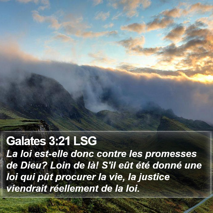 Galates 3:21 LSG Bible Study