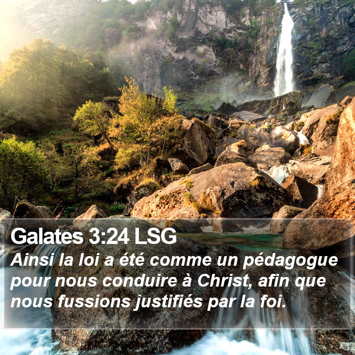 Galates 3:24 LSG Bible Study