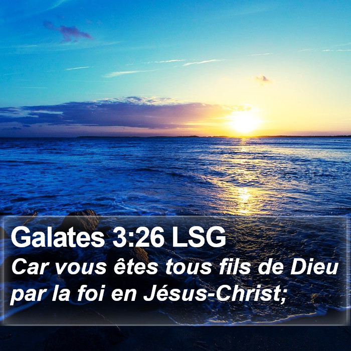 Galates 3:26 LSG Bible Study