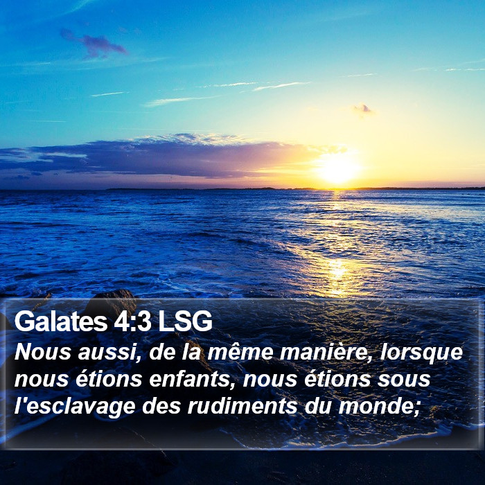 Galates 4:3 LSG Bible Study